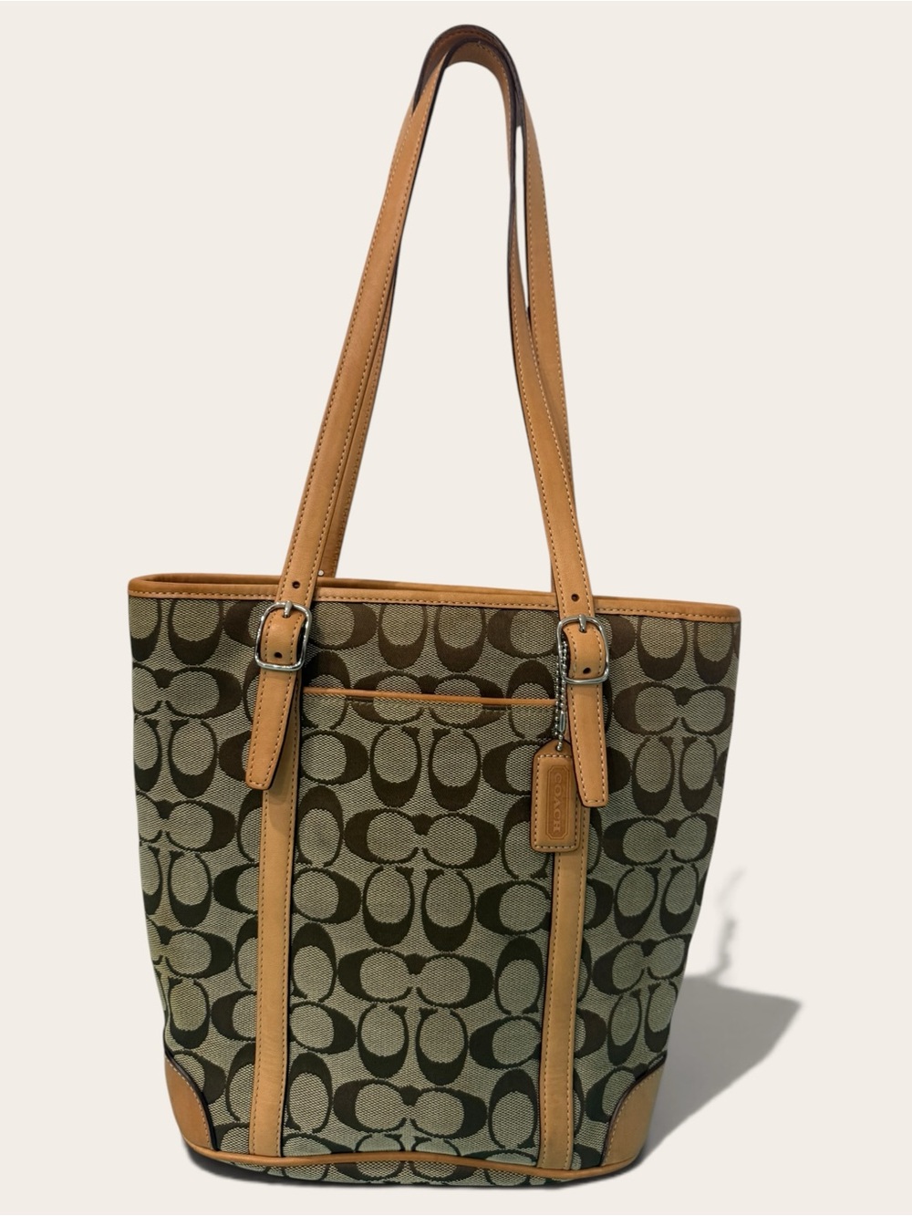 Coach Signature Canvas Tote in Brown/Tan Y2K Vintage
